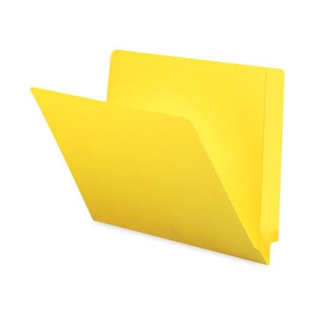 Smead Smead, REINFORCED END TAB COLORED FOLDERS, STRAIGHT TAB, LETTER SIZE, YELLOW, 100PK 25910